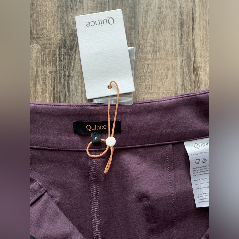 Quince Ultra-Stretch Ponte Cropped Wide Leg Pants size 12 NWT - Picture 4 of 6